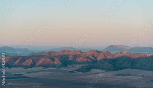 Mesmerizing mountains landscape at dusk