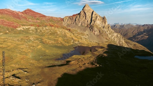 Beautiful shot of Pic du Midi d'Ossau mountain peak