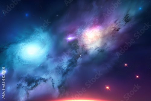 Background with stars Generative AI