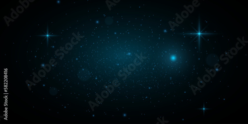 Shiny particle effect. Vector sparkles on a black background. Christmas light effect. Shiny magical dust particles. Sparks of dust and stars shine with a special light.