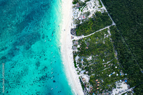 Tulum hotel zone, beautiful beach paradise