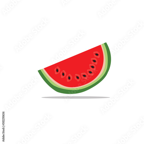 A beautiful slice of watermelon vector artwork
 