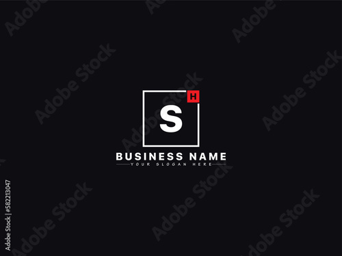 Unique Hs Letter Icon, Two Letters Hs sh Logo Icon Vector For Business