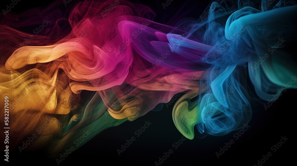 Obraz premium Artistic Smoke Colors Backgrounds.Generative AI