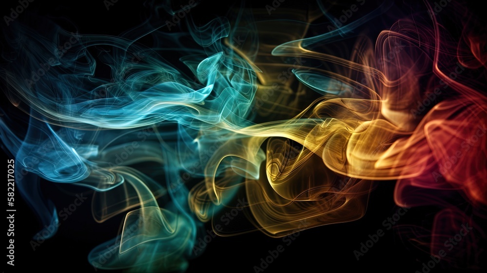 Artistic Smoke Colors Backgrounds.Generative AI Artistic Smoke Colors Backgrounds.Generative AI