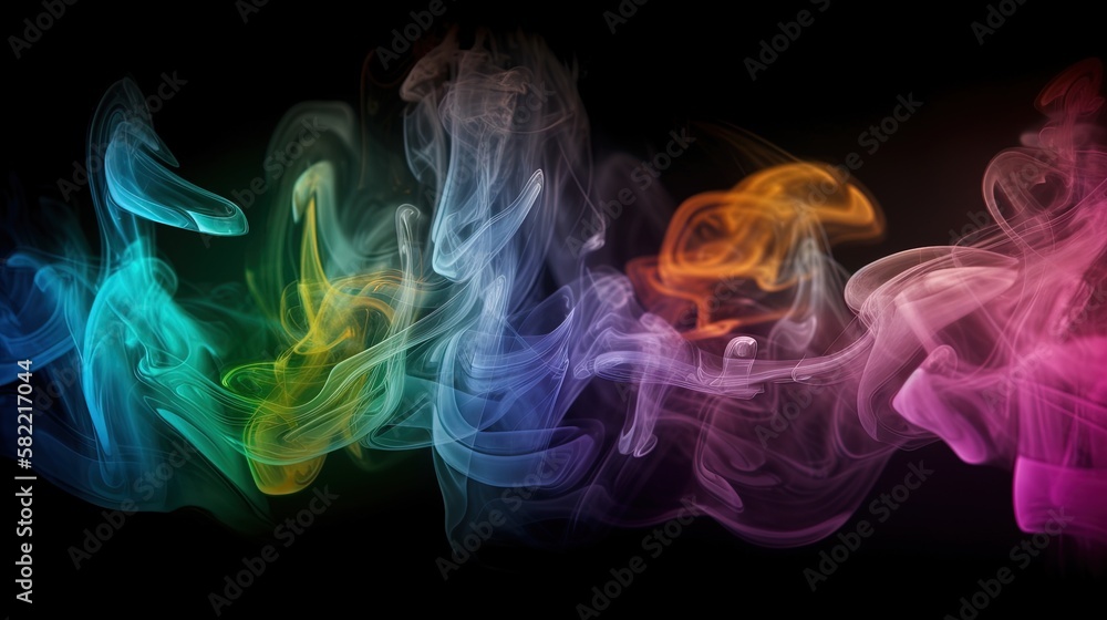 Fototapeta premium Artistic Smoke Colors Backgrounds.Generative AI