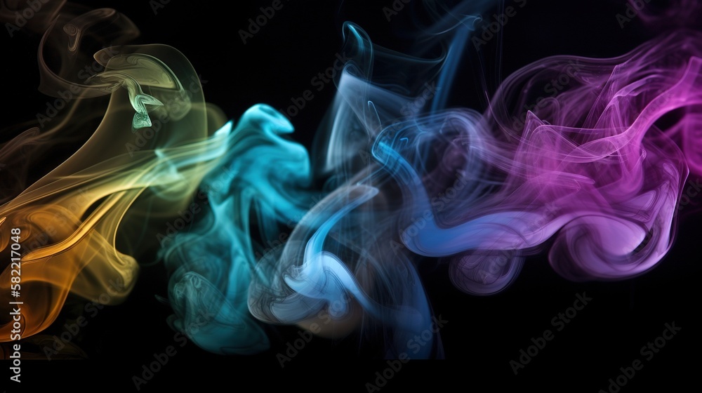 Fototapeta premium Artistic Smoke Colors Backgrounds.Generative AI