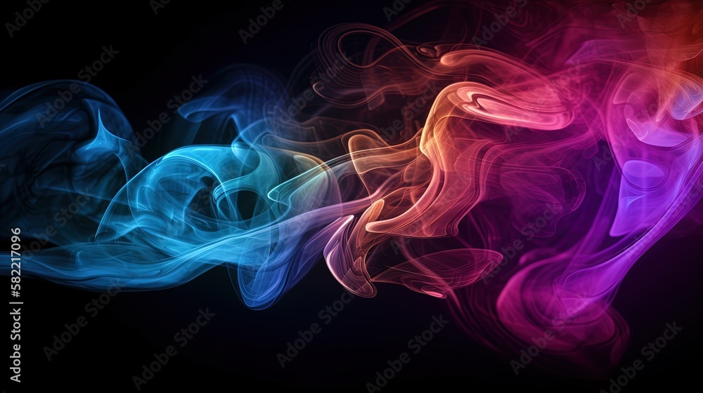 Fototapeta premium Artistic Smoke Colors Backgrounds.Generative AI