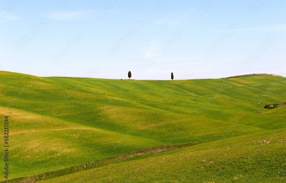 Spring hills of Tuscany, Italy Spring hills of Tuscany, Italy