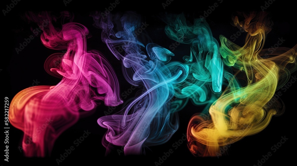 Fototapeta premium Artistic Smoke Colors Backgrounds.Generative AI