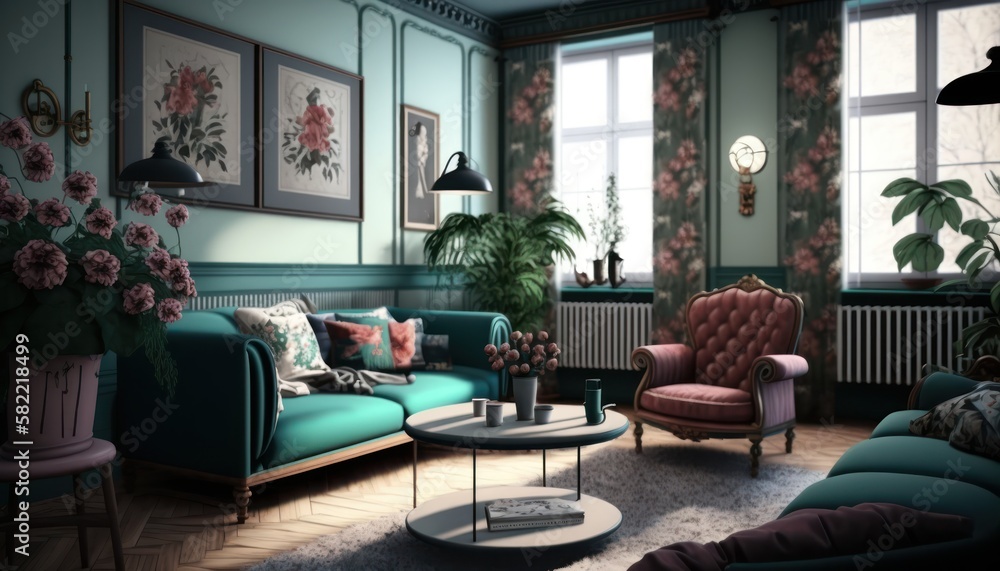 Fototapeta premium Beautiful and modern house