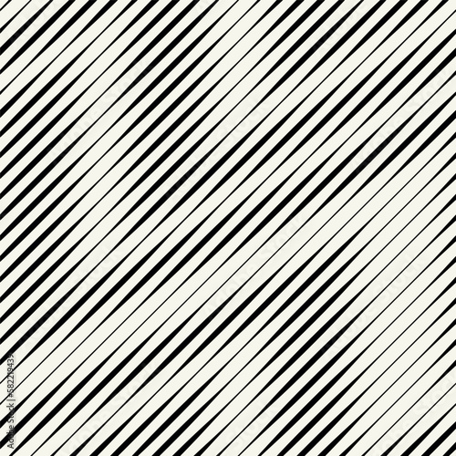Vector seamless pattern. Abstract diagonal striped zigzag texture. Modern moire monochrome background. photo