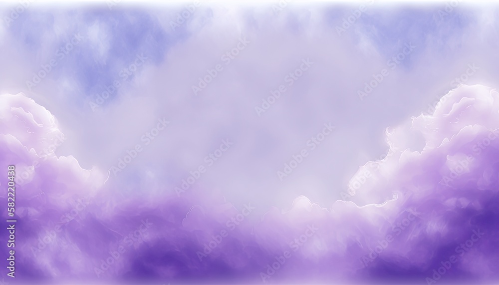 A Dreamy Cloudscape—Abstract Lavender and Blue Background with Empty Space for Your Message: Generative AI A Dreamy Cloudscape—Abstract Lavender and Blue Background with Empty Space for Your Message: Generative AI