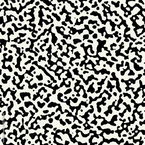 Vector seamless pattern. Abstract spotty texture. Natural monochrome design. Creative background with blots. Decorative organic swatch.