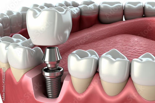 transplante dental, pino cirurgico implante dental  photo