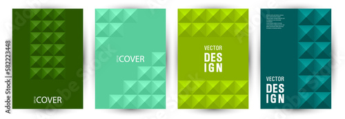 Office brand book cover layout bundle geometric design. Bauhaus style hipster album layout bundle