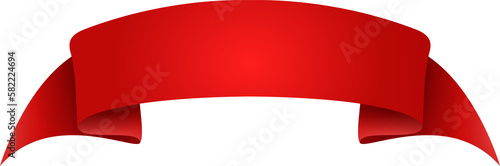 Free Download 3D red blank red ribbon banner template - GFXLoad