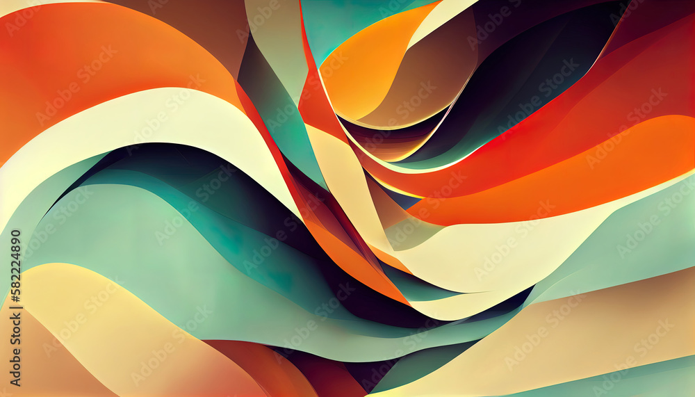 Dynamic abstract wallpaper background illustration. Generative Ai Dynamic abstract wallpaper background illustration. Generative Ai