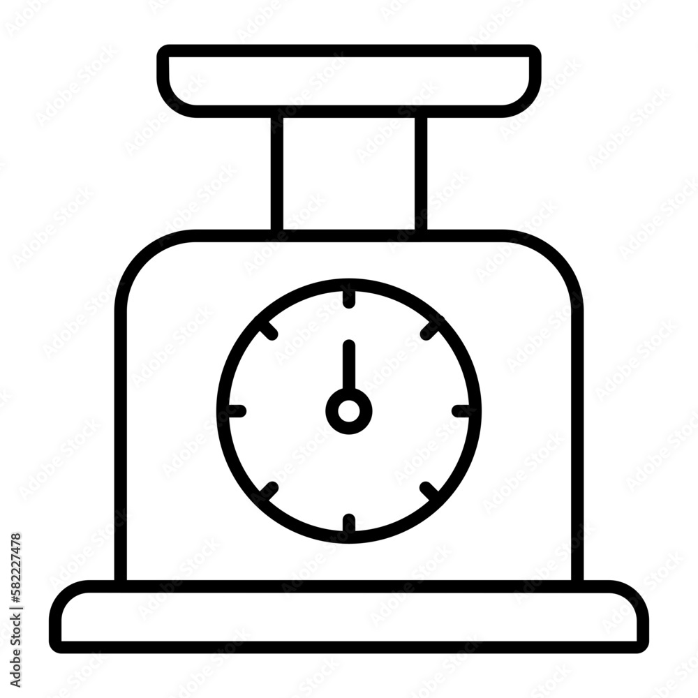 Weight Scale Outline Line Icon Weight Scale Outline Line Icon