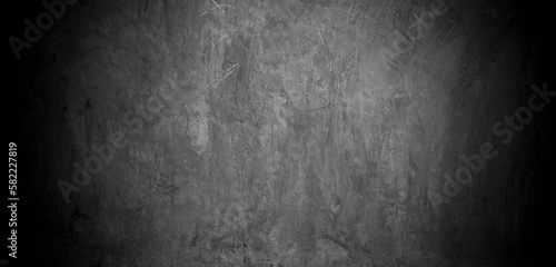 Old wall texture cement dark black gray background abstract grey color design are light with white gradient background.