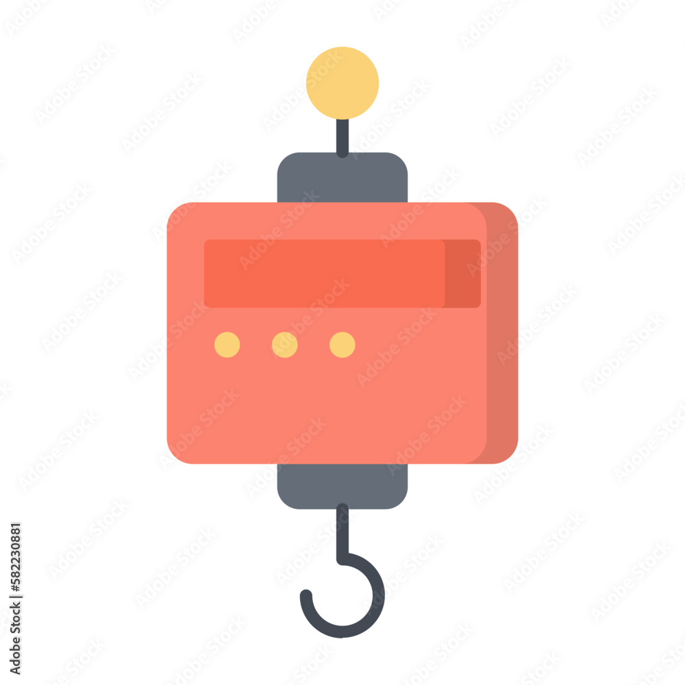 Electronic Scale Flat Icon Electronic Scale Flat Icon