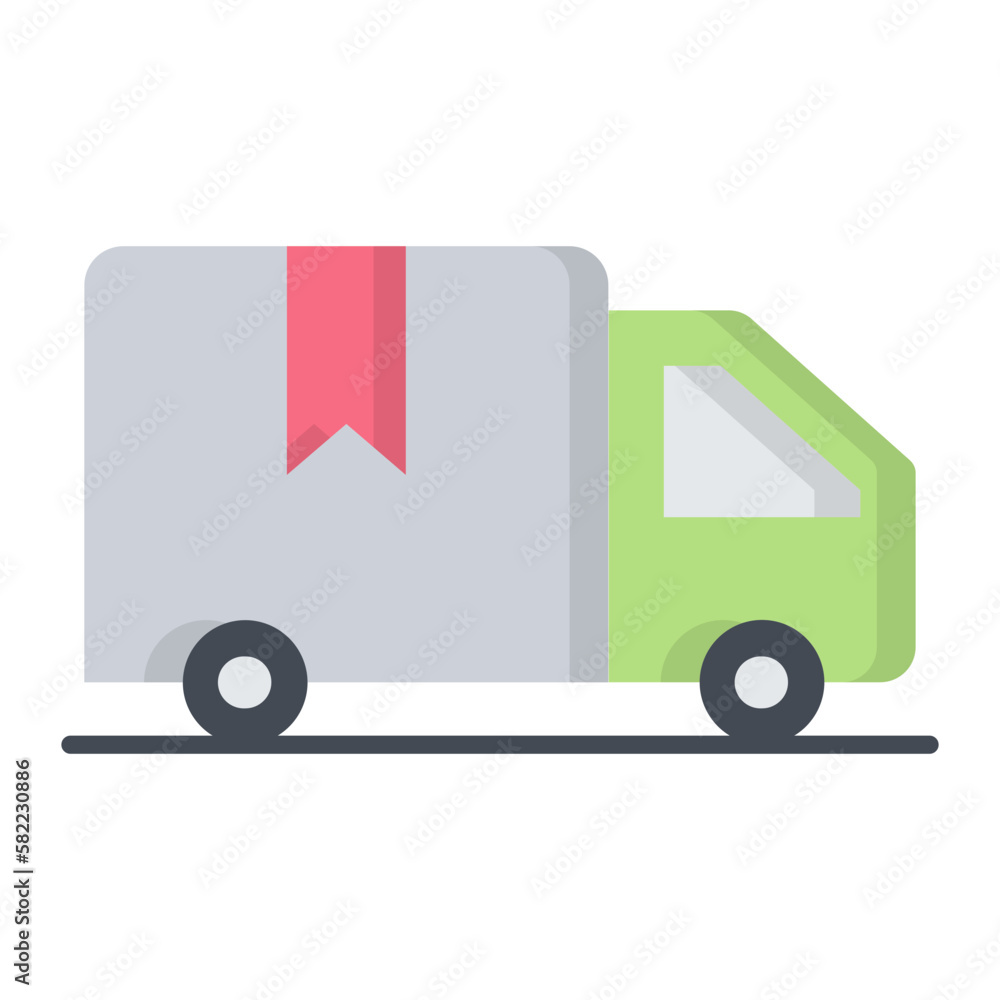 Shipping Truck Flat Icon Shipping Truck Flat Icon