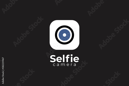 Camera Application logo design, Mobile app logo design vector template illustration 