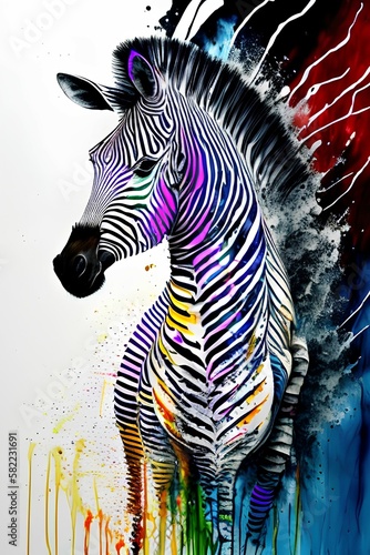 Zebra Splash Art