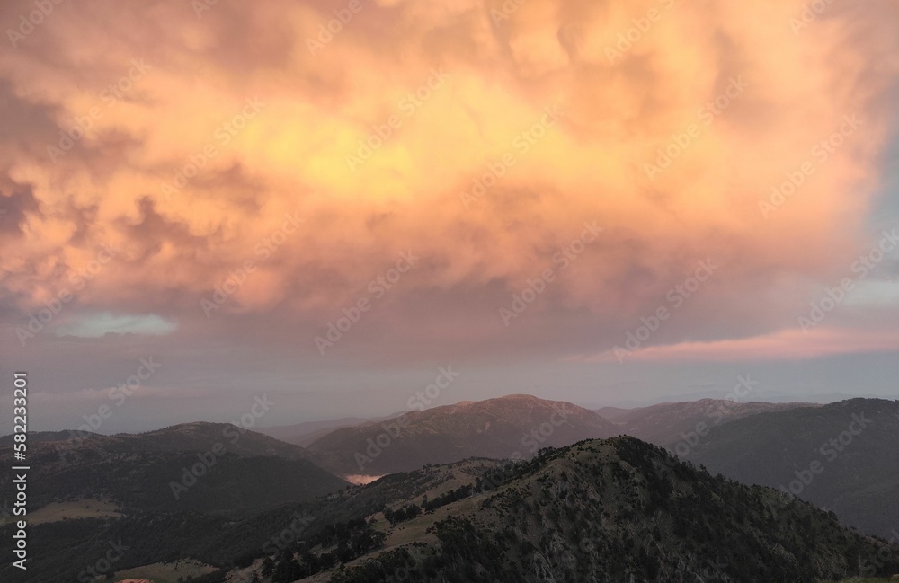 Sunset on mount Avgo.Pindus.Northern Greece