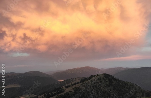 Sunset on mount Avgo.Pindus.Northern Greece