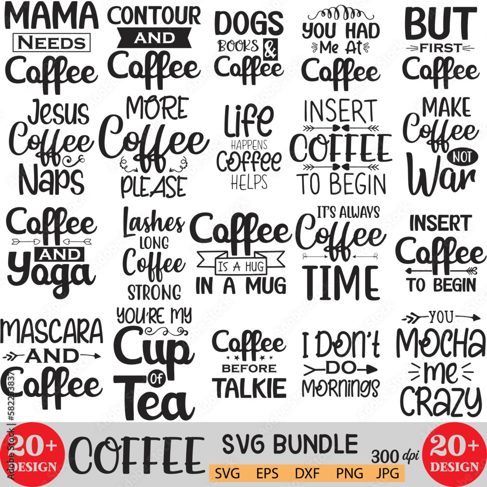 Fototapeta premium Coffee Svg Bundle 6