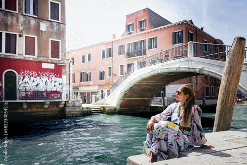 woman in city grand canal © Eldar_V