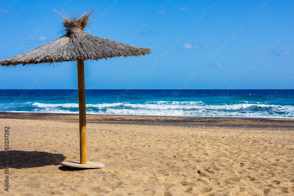 Playa Blanca beach near Puerto del Rosario on the island of Fuerteventura