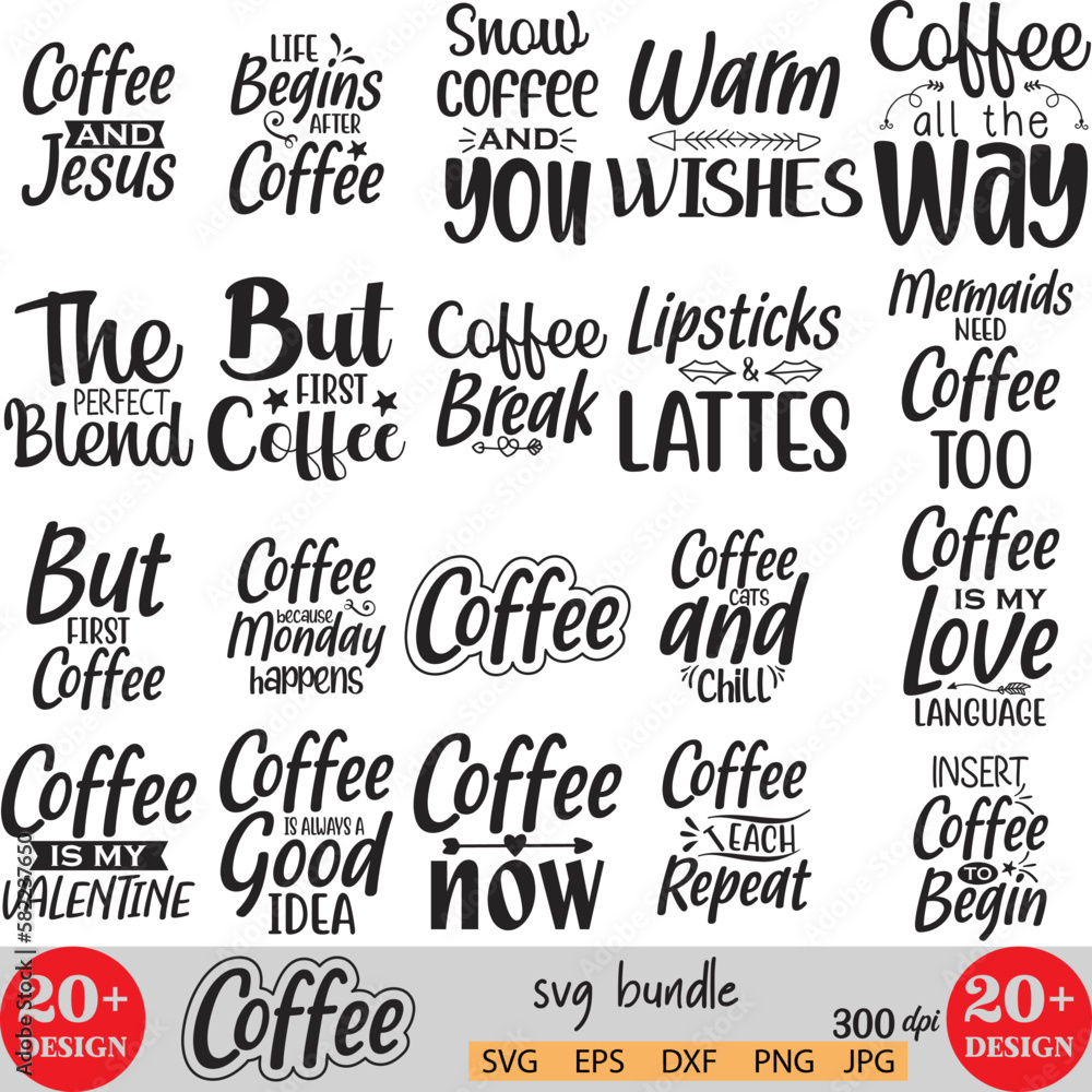 Fototapeta premium Coffee Svg Bundle 9