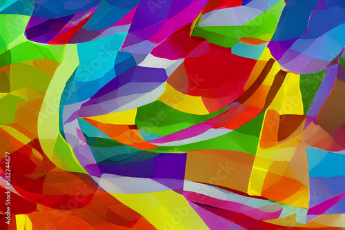 Colorful colorful background. Strokes with a wide brush, acrylic paints. 