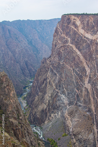 Steep and jagged cliffs at Black Canyon of the Gunnison National Park