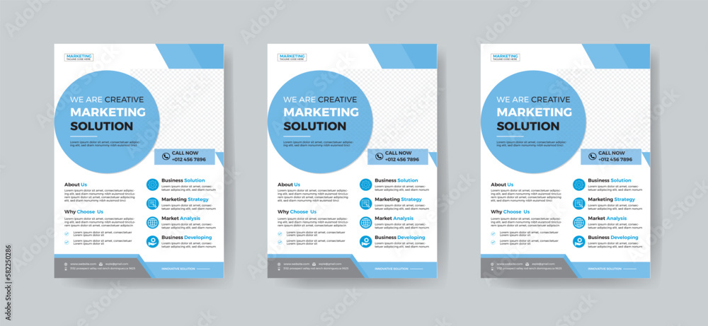 a bundle of 5 templates of a4 flyer, Flyer template layout design. business flyer, brochure, magazine or flier mockup in bright colors. perfect for creative professional business. vector template