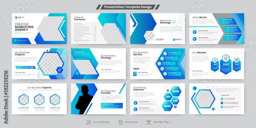 Powerpoint slides business presentation template design