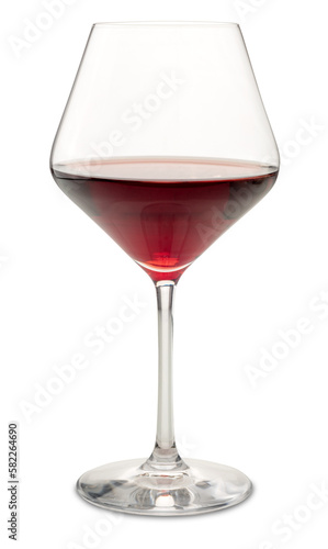 Goblet glass of red wine, glass for aged wine © framarzo