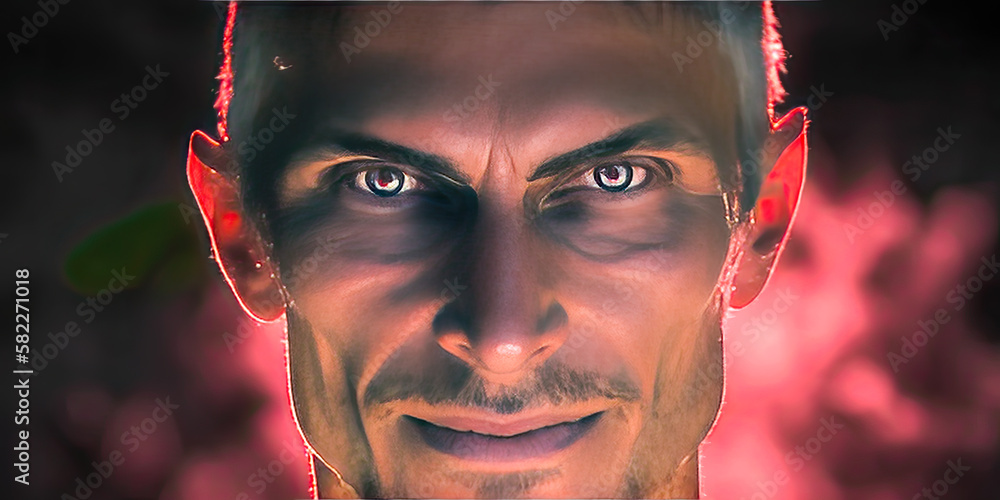 Demonized Person Photo & Art Print Profile picture of a demonized man with red colors ...