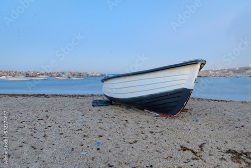 fishing boat on a beach