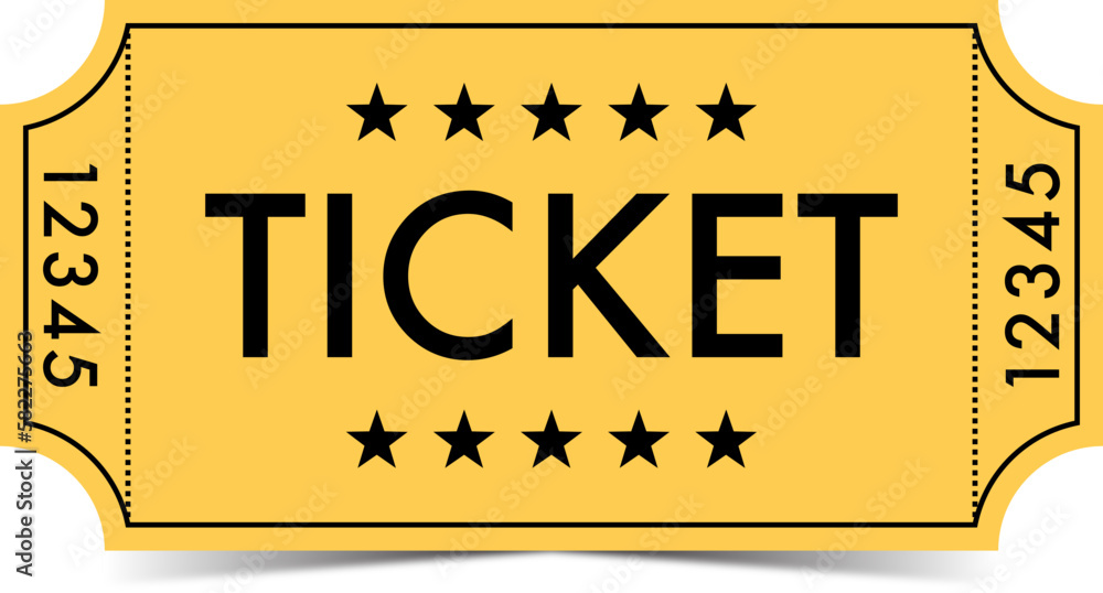 Vector ticket isolated on white background. Cinema, theater, concert, play, party, event, festival black and gold ticket realistic template. Ticket icon for website Vector ticket isolated on white background. Cinema, theater, concert, play, party, event, festival black and gold ticket realistic template. Ticket icon for website