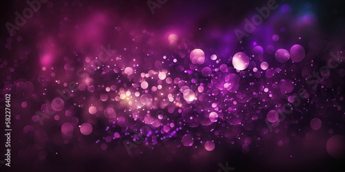 arrière plan violet, étincelant, rempli de lumière brillantes, avec effet bokeh, ia générative 3