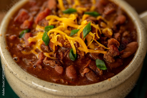 a bowl of bean chili