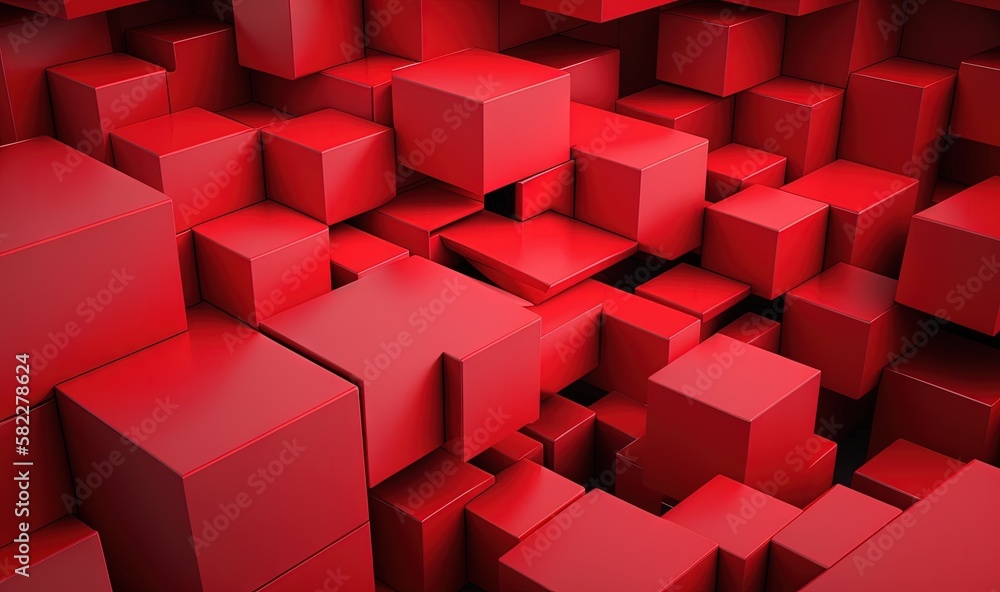 a bunch of red cubes that are in the middle of a wall of red cubes that are in the middle of the wall. generative ai a bunch of red cubes that are in the middle of a wall of red cubes that are in the middle of the wall. generative ai