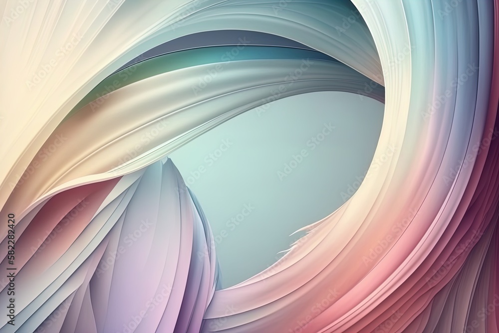 Fototapeta premium Abstract dynamic windy background with gradient pastel soft color swirls motion