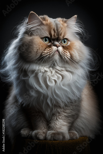 Portrait of Persian Cat, Cat Portrait, Generative AI © Melih