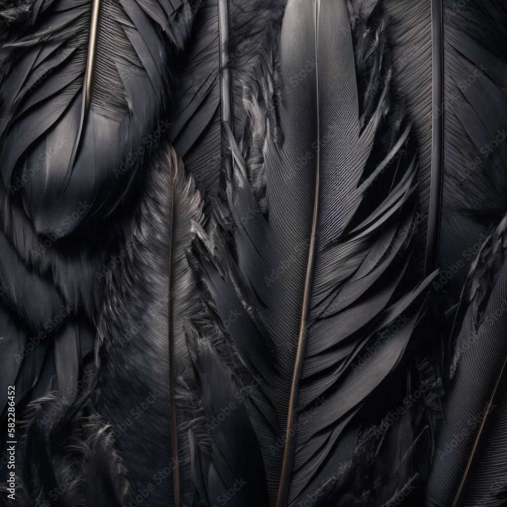 Black Feathers Close-up