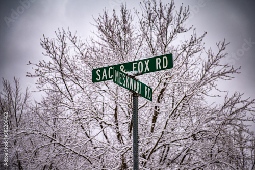 Snow on the Meskwaki Settlement, Tama, Iowa