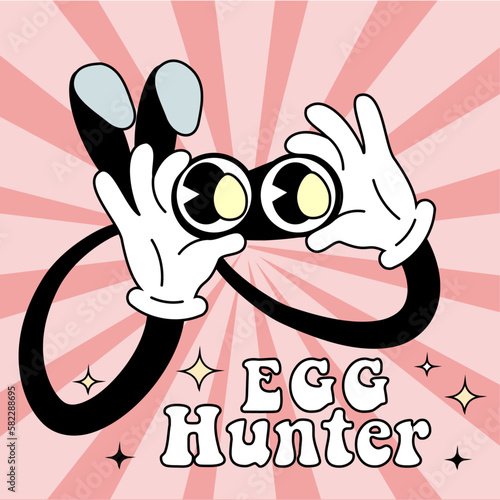 Easter egg hunter groovy character